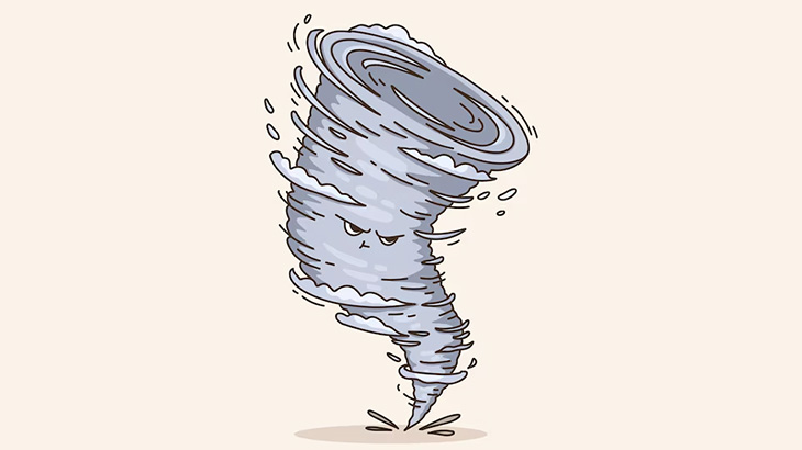 小型ボートで釣りをしていた２人の男性が風速２２３ｋｍ／ｈの竜巻に巻き込まれる瞬間