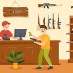 いろんなタイプの銃を射撃場で撃ちまくる、ガンショップ販売店員