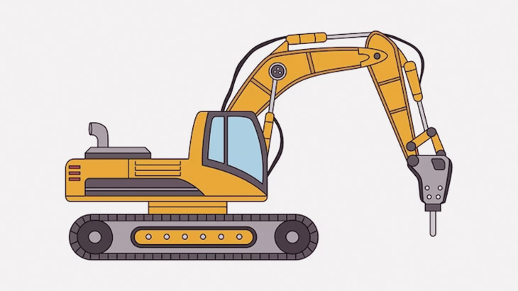 回転し続ける掘削機の運転席に乗り込んで停止させるミッション・インポッシブル