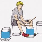バケツを叩くだけで心地よいリズムを刻むパフォーマンスボーイズ