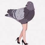 セレブなハトみたいな仮装で街を練り歩き、白い目で見られる女
