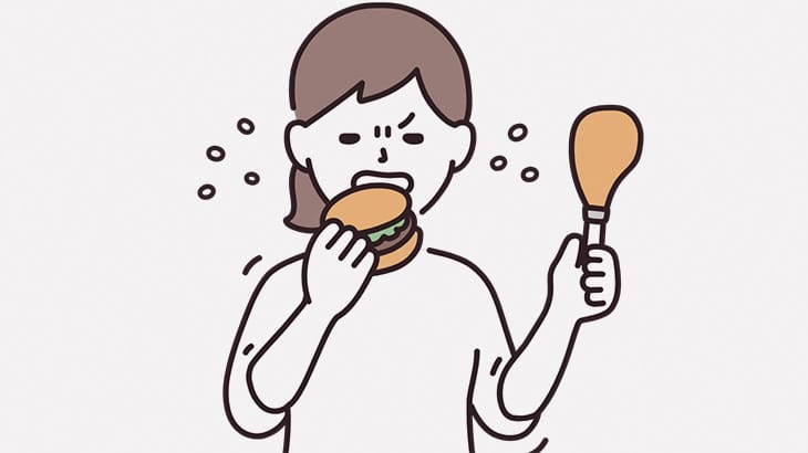 この女性が食べる料理、全然食欲をそそられない