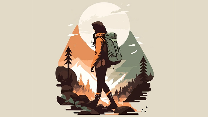 神秘的な場所を旅するアドベンチャー大好きウーマン