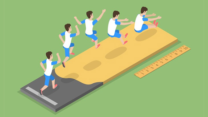 走り幅跳びで華麗にちょっとした幅の川を飛び越えたりするジャンプ力高すぎマン