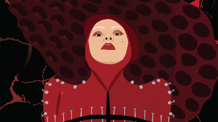 レディ・ガガに憧れる、奇抜な衣装のぽっちゃりドラァグクイーン