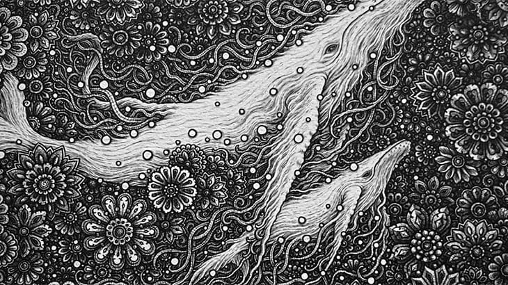 とても細かい絵を迷いなく描きあげるアーティストの作品集